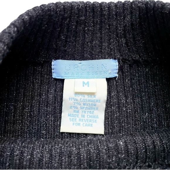 Vintage Urchin Mark Eisen Silk Cashmere Mock Neck Sweater - Picture 2 of 3